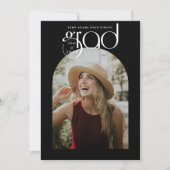 モダン タイポグラフィー 2 フォト 卒業 招待状 (正面)