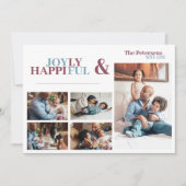 モダン タイポグラフィー 5 フォト コラージュ 家族 シーズンカード (正面)