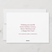 モダン タイポグラフィー 5 フォト コラージュ 家族 シーズンカード (裏面)