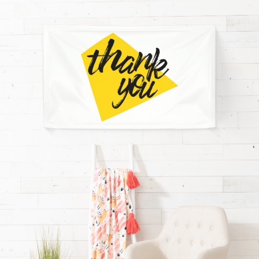モダン、タイポグラフィ鮮やかデザインありがとう 横断幕 (インサイチュ)