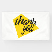 モダン、タイポグラフィ鮮やかデザインありがとう 横断幕 (横)