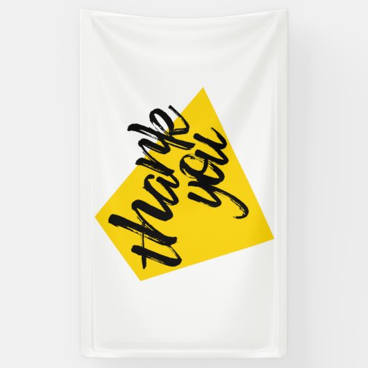 モダン、タイポグラフィ鮮やかデザインありがとう 横断幕 (縦)