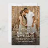 モダン タイポグラフィ シングル フォト ウェディング 招待状 (正面)