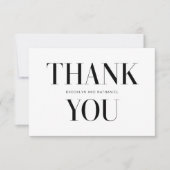 モダン タイポグラフィ ボールド サンクス カード (正面)