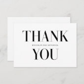 モダン タイポグラフィ ボールド サンクス カード (正面/裏面)