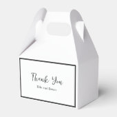 モダン・タイポグラフィ・ミニマリスト結婚式 フェイバーボックス (正面サイド)
