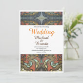 モダン タトゥー アート ウェディング 招待状 (スタンド正面)