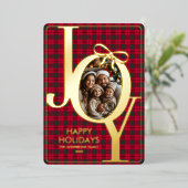 モダン タートルン プライド クリスマス レッド グリーン 箔シーズンカード (立ち正面)