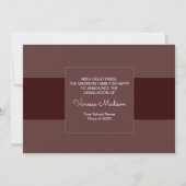 モダン |ダスティエレガントバラ2写真卒業 案内状 (裏面)