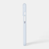 モダン ダスティブルー ゴールド スクリプト モノグラム iPhone 16ケース (左側面)