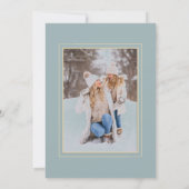 モダン ダスティーブルー ゴールド フォリア フォト フレーム (裏面)