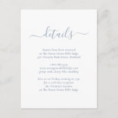 モダン ダスティーブルー 結婚式 封入カード エンクロージャーカード (正面)