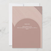 モダン ダスティーローズ サンド ストライプ フォト サンクスカード サンキューカード (裏面)