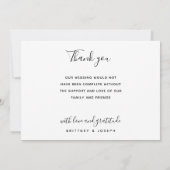 モダン ダスティ ネイビーブルー フォト コラージュ ありがとうございます (裏面)