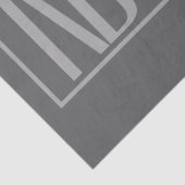 モダン、ダークグレーのグレー、イニシャルと名前のロゴ 薄葉紙 (詳細)