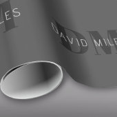 モダン ダークグレー & ブラック  編集可能な名前 & モノグラム ラッピングペーパー