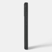 モダン ダークグレー モノグラム 名前（または他のテキスト） Case-Mate iPhoneケース (裏面 / 左)