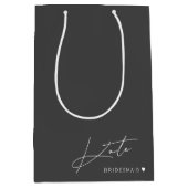 モダン ダークグレー 花嫁の仲間 提案 ギフトバッグ (正面)