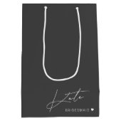 モダン ダークグレー 花嫁の仲間 提案 ギフトバッグ (裏面)