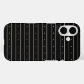 モダン ダークゴシック ピンストライプラインと水玉 Case-Mate iPhoneケース (裏面 (横))