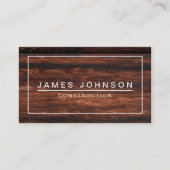 モダン&ダークミニマルウッド – 建築 名刺 (正面)