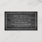 モダン&ダークミニマルウッド – 建築 名刺 (裏面)