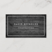 モダン&ダークミニマルウッド – 建築 名刺 (正面)