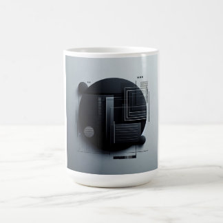 モダン ダーク グラフィック デザイン コーヒーマグカップ