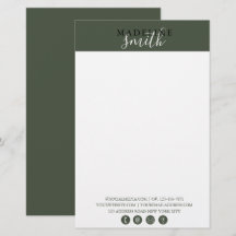 モダン ダーク グリーン スクリプト