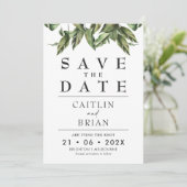 モダン ダーク グリー ネリー ウェディング セーブ ザ デート 招待状 (スタンド正面)