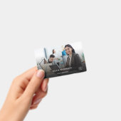 モダン ダーク 大型写真 社員IDバッジ バッジ (手持ち)