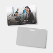 モダン ダーク 大型写真 社員IDバッジ バッジ (正面＆裏面)