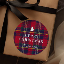 モダン・チェック柄のクリスマスツリー