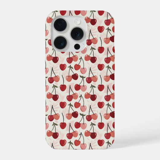 モダン チェリー柄 iPhoneケース (裏面)