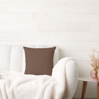 モダン チョコレートブラウン 無地 単色 クッション
