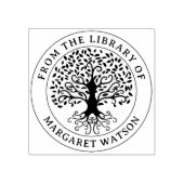 モダン ツリー オブ ライフ ラウンド ライブラリー オブ ラバースタンプ (インプリント)