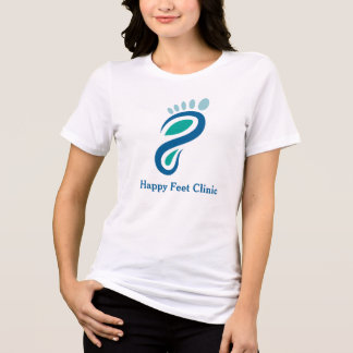 モダン・ティールブルーの足病学フットケアロゴビジネス トライブレンドＴシャツ