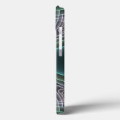 モダン・ティール幾何学フラクタルアートグラフィック Case-Mate iPhoneケース (裏面 / 左)