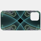 モダン・ティール幾何学フラクタルアートグラフィック Case-Mate iPhoneケース (裏面 (横))