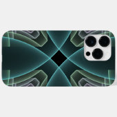 モダン・ティール幾何学フラクタルアートグラフィック Case-Mate iPhoneケース (裏面 (横))