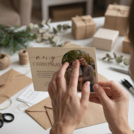 モダン テラコッタ アーチ 写真 メリークリスマス シーズンカード