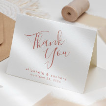 モダン テラコッタ スクリプト 結婚式のお礼