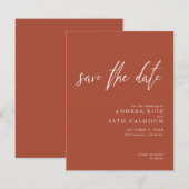 モダン テラコッタ セーブザデート (正面/裏面)