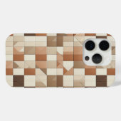 モダン テラコッタ&ベージュ幾何学柄フォンケース Case-Mate iPhoneケース (裏面 (横))