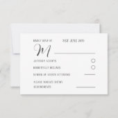 モダン テラコッタ ボタニカル RSVP ウェディング (裏面)