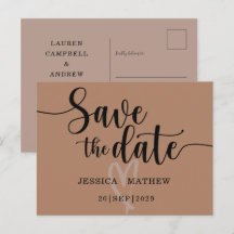 モダン テラコッタ Save the Date スクリプト
