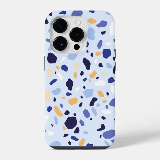 モダン・テラゾー石質感パターン iPhoneケース (裏面)