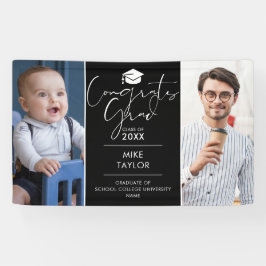 モダン テン アンド ナウ 2 フォト 卒業パーティー 横断幕