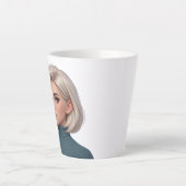 モダン デジタルアート 陶磁器マグカップ カフェラテマグ (正面)