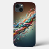 モダン デジタル リボン スマホケース - ヴィブラント レインボー Case-Mate iPhoneケース (裏面)